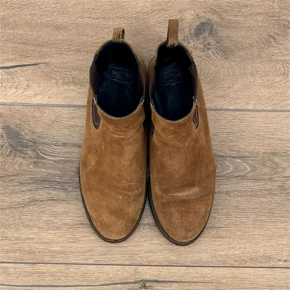 Thursday Boot Co Men's Size 9.5 Chelsea Boots Brown Suede Ankle Boots